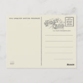 blauwe pauw met losse staart briefkaart (Achterkant)