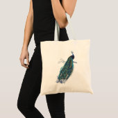 Blauwe Pauw met mooie staartveren Tote Bag (Voorkant (product))