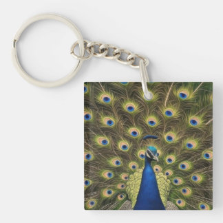 Blauwe Pauw Sleutelhanger