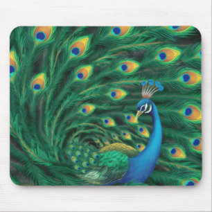 Blauwe Pauw Vogel Muismat