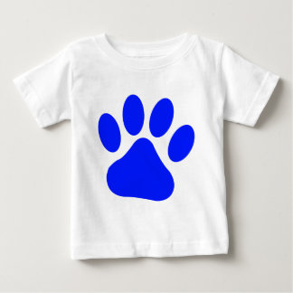 Blauwe pauwprint