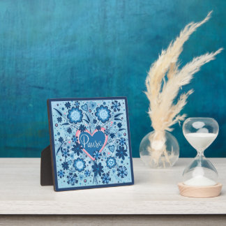 Blauwe Pauze Inspirerend Bloemen  Fotoplaat