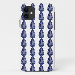 Blauwe peer patroon iPhone 11 hoesje