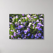 Blauwe pekelbloemen canvas afdruk (Voorkant)