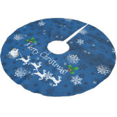 Blauwe pendelrok en rendierboomrok kerstboom rok (Gekanteld)