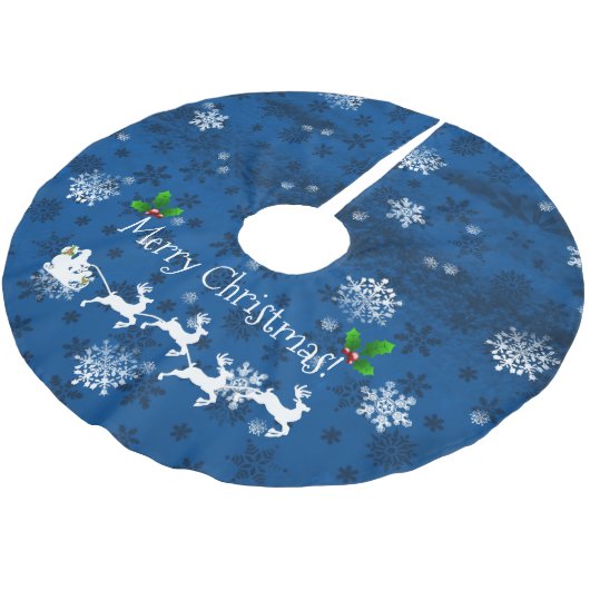Blauwe pendelrok en rendierboomrok kerstboom rok (Gekanteld)