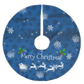 Blauwe pendelrok en rendierboomrok kerstboom rok (Voorkant)