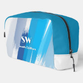 Blauwe penseelstreek klein toilettasje (Rechterhoek)