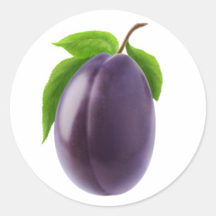 Blauwe peper ronde sticker