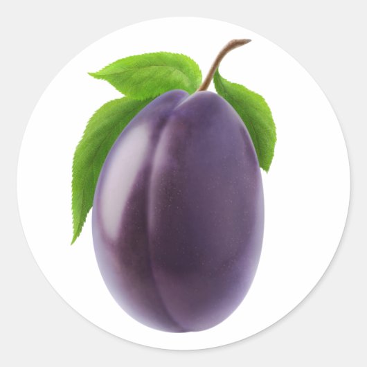 Blauwe peper ronde sticker (Voorkant)