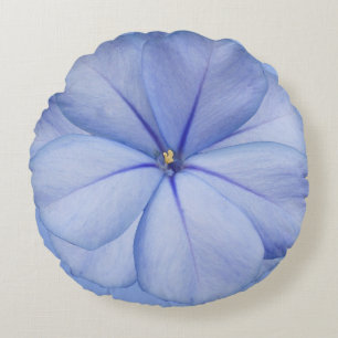 Blauwe periwinkle-ronde loods rond kussen