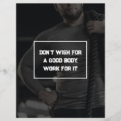 Blauwe Personal Trainer en Fitness Coaching Flyer (Achterkant)