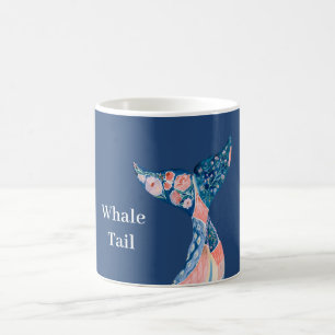 Blauwe Perzik Bloem Staart van de Walvis Koffiemok