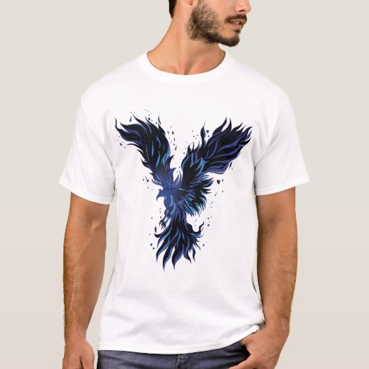 Blauwe Phoenix T-shirt (Voorkant)
