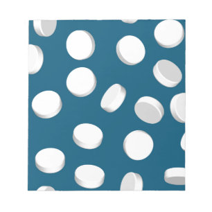 blauwe pillen notitieblok