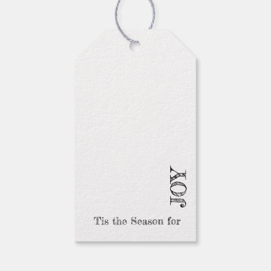 Blauwe Pinecone, Berkentakken, Blauwe Sprigs Cadeaulabel (Achterkant)