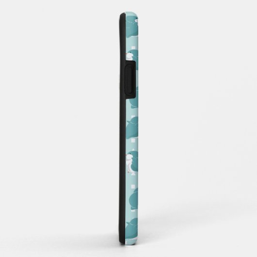 Blauwe Pinguïn patroon Case-Mate iPhone Case (Achterkant/rechts)