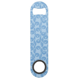 Blauwe pinguïnpatroonachtergrond speed flessenopener