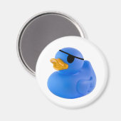 Blauwe piraat rubber eend magneet (Voorkant / Achterkant)
