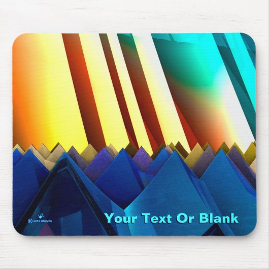 Blauwe piramiden en rism muismat (Voorkant)