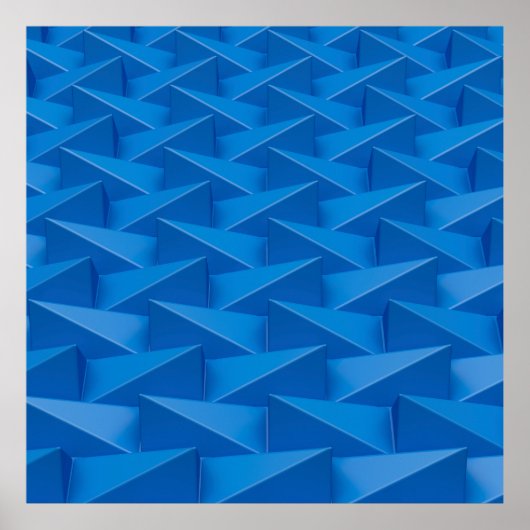Blauwe piramides poster (Voorkant)