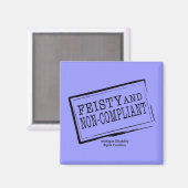 Blauwe pittige magneet (Voorkant / Achterkant)