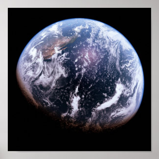 Blauwe planeet poster