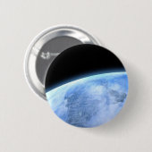 blauwe planeet ronde button 5,7 cm (Voorkant /achterkant)