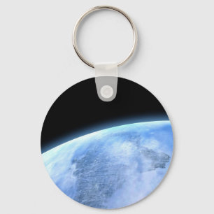 blauwe planeet sleutelhanger