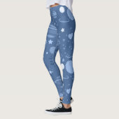 Blauwe planeten hemels leggings (Links)