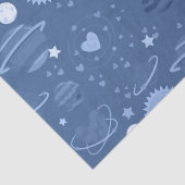 Blauwe planeten tissuepapier (Detail)