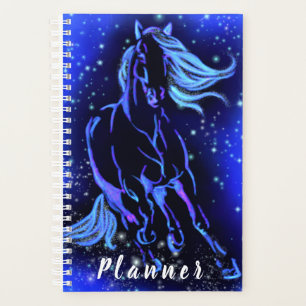 Blauwe plankpaard met Sterrennacht Planner