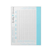 Blauwe planner en organisator, uur per uur notitieblok (Gedraaid)