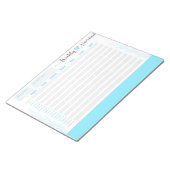 Blauwe planner en organisator, uur per uur notitieblok (Schuin)