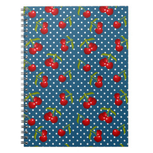 Blauwe poka stit Pattern Pattern Illustrator Po Notitieboek