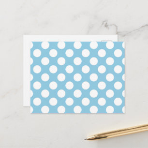 Blauwe pokadots, poolvlek, Stippen, gedopt Briefkaart