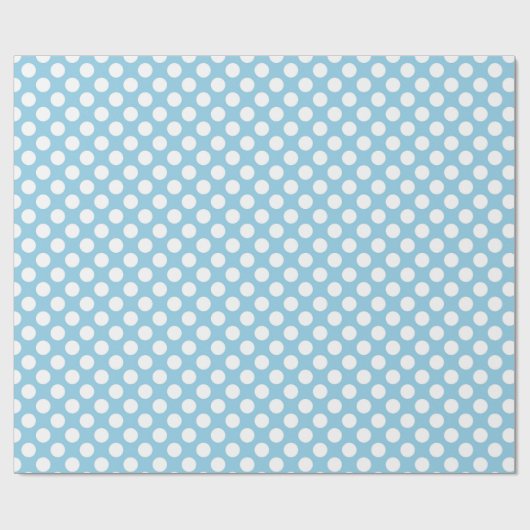 Blauwe pokadots, poolvlek, Stippen, gedopt Cadeaupapier (Vlak)