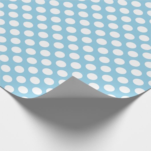 Blauwe pokadots, poolvlek, Stippen, gedopt Cadeaupapier (Hoek)