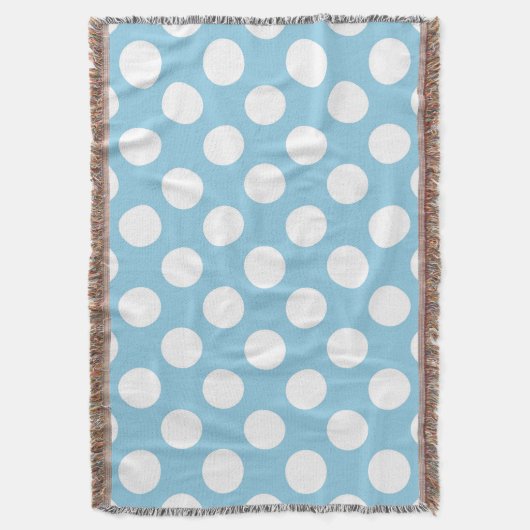 Blauwe pokadots, poolvlek, Stippen, gedopt Deken (Voorkant Verticaal)