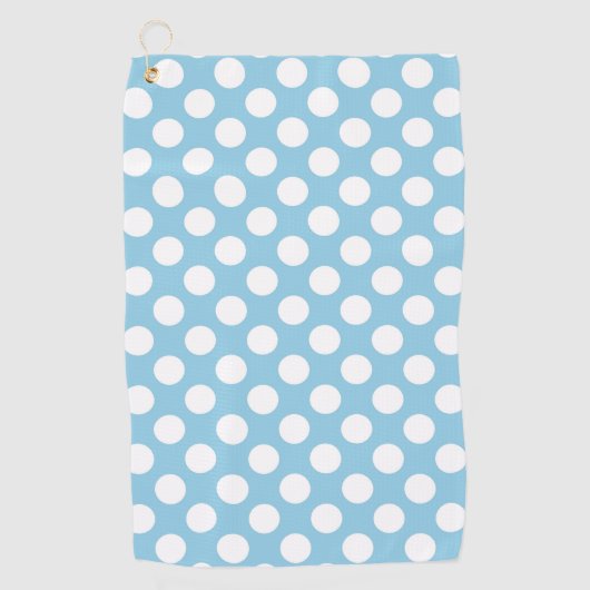 Blauwe pokadots, poolvlek, Stippen, gedopt Golfhanddoek (Voorkant)
