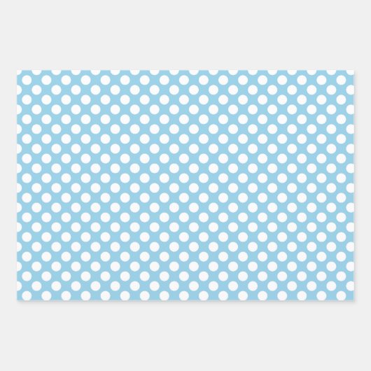 Blauwe pokadots, poolvlek, Stippen, gedopt Inpakpapier Vel (Voorkant)