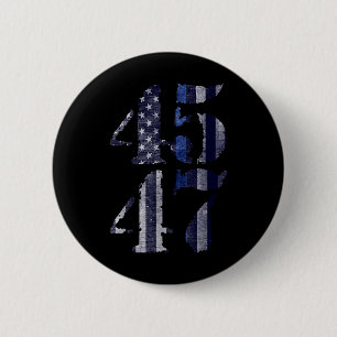 Blauwe Politie Leeft 45 47 Trump voor President 20 Ronde Button 5,7 Cm