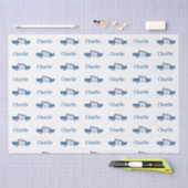 Blauwe Politieagent Verjaardagsfeestje Custom Tissuepapier (Craft)