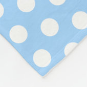Blauwe polka dot aangepaste naam bord deken (Hoek)