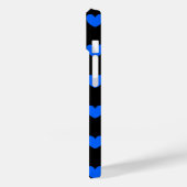 Blauwe polka-harten op zwart Case-Mate iPhone case (Achterkant / Links)