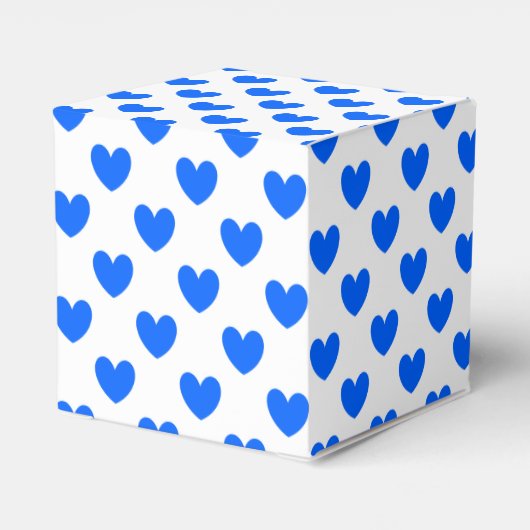 Blauwe polka harten wit bedankdoosjes (Achterkant)