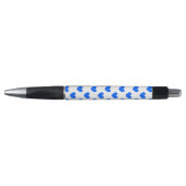 Blauwe polka harten wit pen (Voorkant)