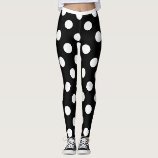 Blauwe polka leggings