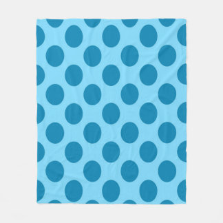 Blauwe polka-stippen - Naadloze patroonworp kussen Fleece Deken