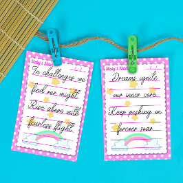 Blauwe polka-stippen, schattige sterren en regenbo post-it® notes